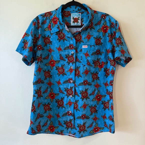 Dixxon Stay Gold Hawaiian Shirt SZ XL Women’s - Picture 1 of 4